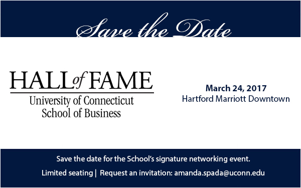 Save the Date | Hall of Fame | March 24, 2017
